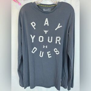 Men’s Project Rock Long Sleeve Loose HeatGear Graphic T- Sz Medium